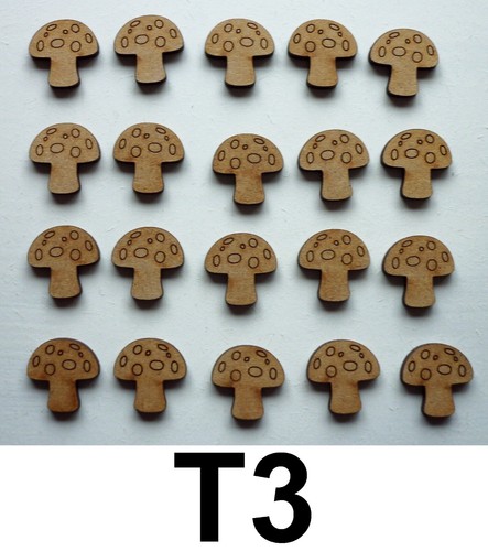 Fairy mushrooms wooden - 20,
