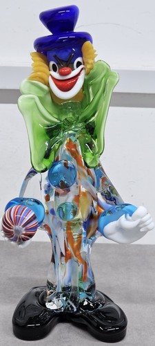 Murano glass clown figurine - murano,