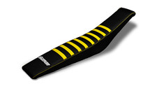 Suzuki DRZ 400 1999-2023  Ribbed Gripper Seat Cover - Black Yellow