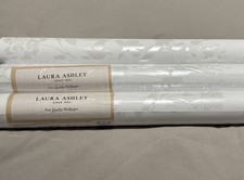 2 & 3/4 Laura Ashley Oriental Garden White Wallpaper, Pearlescent New other 