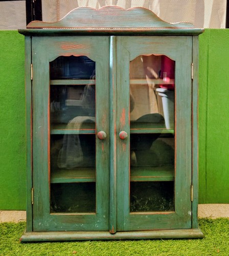Vtg farmhouse teal - farmhouse, curio