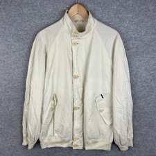 Paul & Shark Yachting Jacket Mens Large Beige Cotton Full Zip Button Lightweight