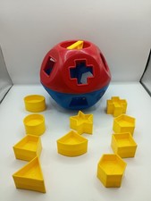 Vintage Tupperware Toys Shape O Ball Sorter Complete 10 Shapes 1970s FREE P&P 