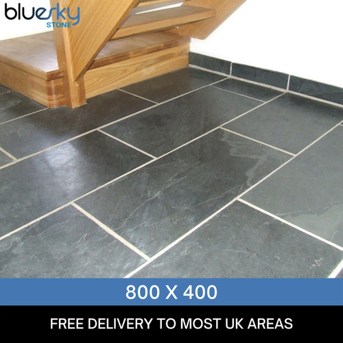 Black slate tiles - black,