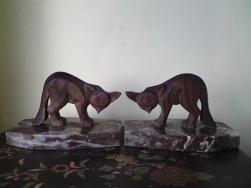 Rare art deco - art, carved