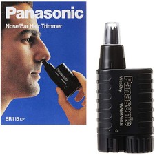 Panasonic ER115 Nose/Ear Hair Trimmer Black Safe & Effective Cutting System NEW