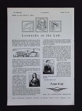 Original 1953 Advert Esso Petroleum Leonardo in the Lab Aviation Fuels