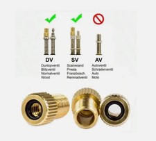 2 X Brass Adaptor Presta to