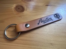 Austin Leather Key Ring. Brand