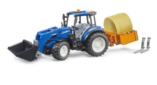 Bruder 02187 New Holland T5.120 with Frontloader, Transport Box & Forks tractor