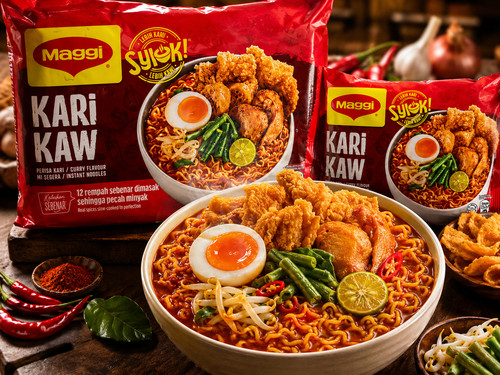 Maggi curry kaw syiok - curry, /maggi