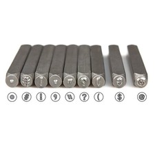 9 Pieces 4mm Metal Stamp Set
