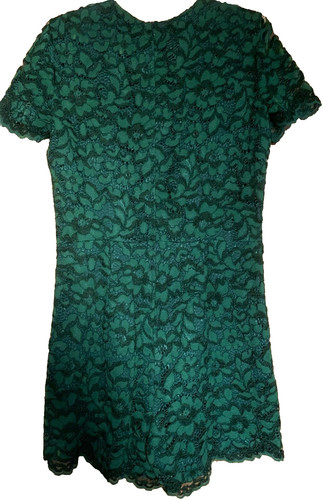 Ladies green lace jumpsuit - lace,