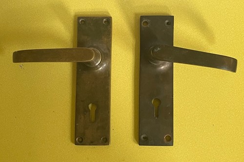 Vintage brass door handles - vintage,