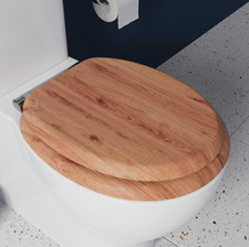 Croydex Toilet Seat Solid Oak