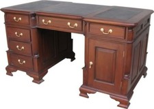 Partners desk solid mahogany - partners,