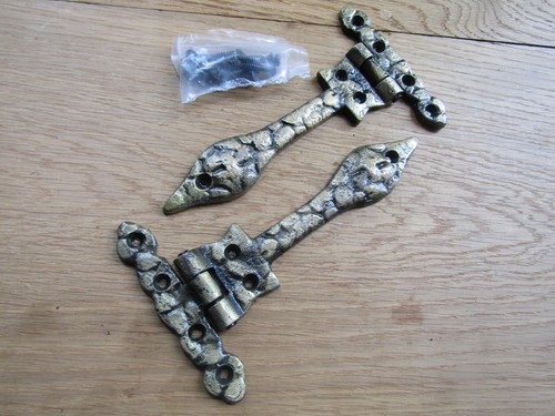 Rustic antique door hinges - rustic,