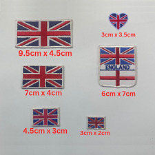 Union Jack Country Different Sizes Flag Iron On Patch Embroidered Sew On Badge