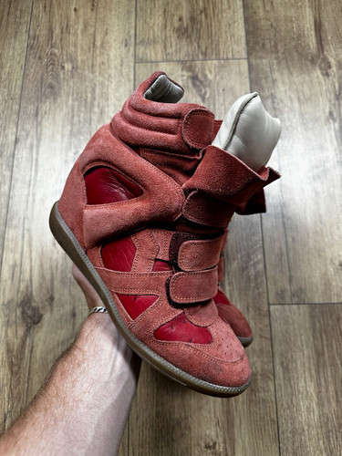Isabel marant bekett red suede - isabel,