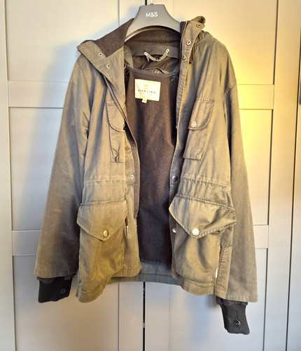 Sterling grey wax parka jacket - sterling,