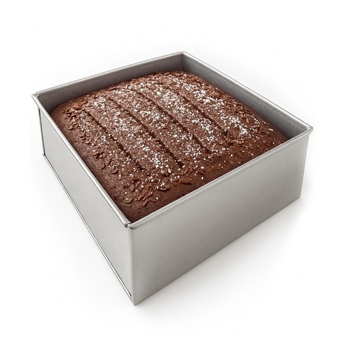 Single square cake - cake, tins