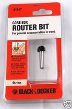 Black & Decker 1/4" High Quality HSS Router Bit CORE BOX