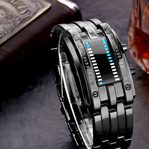 Futuristic binary blue led - —futuristic,