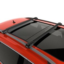 VW T5 T6 TRANSPORTER BLACK CROSS BARS ROOF BAR RACK 75 KG LOADING CAPACITY
