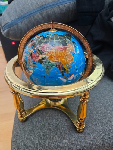 Globe metal gold stone - gold, world