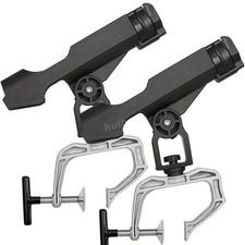 2Pack  Fishing Rod Holder Clamp 360° Adjustable Rotation for Boat Kayak Canoe