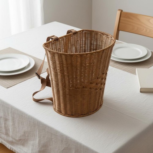 Plastic wicker pack basket - plastic,