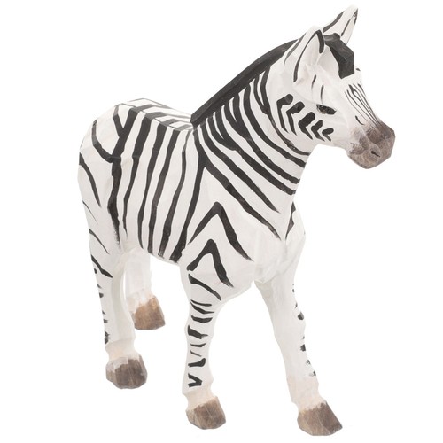Wood carving zebra statue - wood,