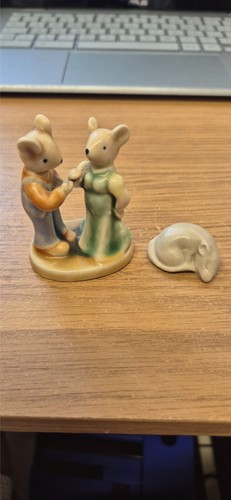Mice pottery figurines vintage - mice,
