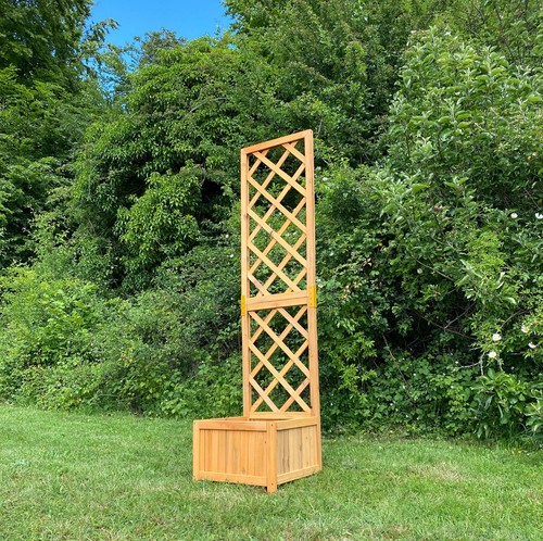 Wooden trellis planter garden - trellis,