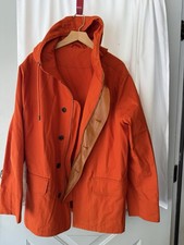 Men’s Vintage Lacoste Hooded Coat Mountain Parka Jacket Size XL (54) ORANGE