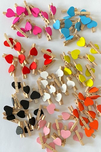 Mini wooden pegs with - mini,