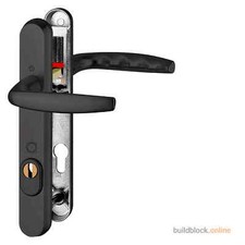 Black Door Handle uPVC pas 24 Hoppe 92pz glazing set patio lever Tokyo security
