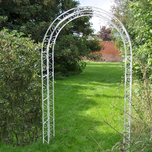 Metal garden arch cream - garden,