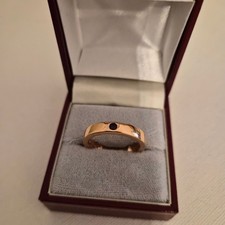 Amethyst Band Ring In rose