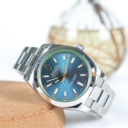 Rolex milguass blue dial - rolex, z-blue