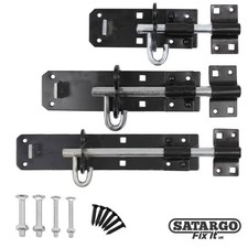 Slide Bolt Gate Sliding Door Lock Heavy Duty Shed Pad Bolt Brenton with Fixings