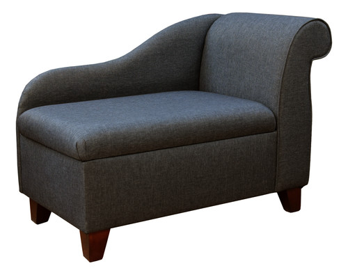 Grey storage chaise longue - grey,