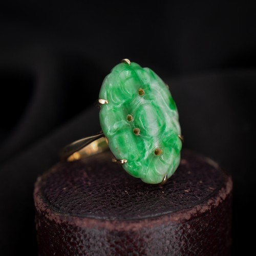 Art deco carved - deco, jade