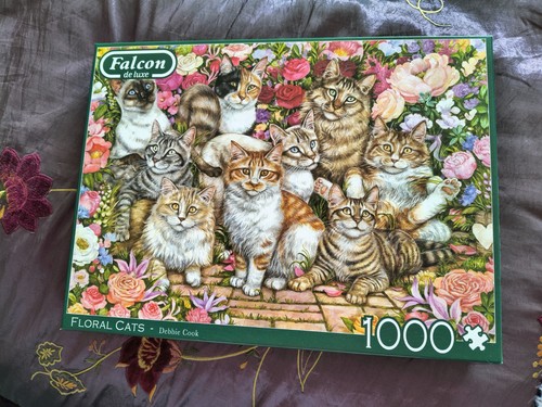Floral cats debbie - cats,