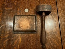 Freemasons Lodge Masonic gavel and Block (1) Maul Mallet Masons judge auction