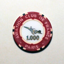 X 1 - 1000 WPT TOKEN + ACF / AVIATION CLUB DE FRANCE - B&G - POKER CHIP CASINO