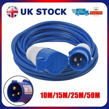 10M-50M Heavy Duty Hook Up Caravan Cable Camping 16 Amp 220-250V Mains Extension
