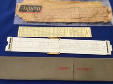 SLIDE RULE Aristo No.0929 Vintage Multi Rietz/ multitrig  original  case 1959