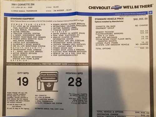 2001 chevrolet corvette z06 - 2001,