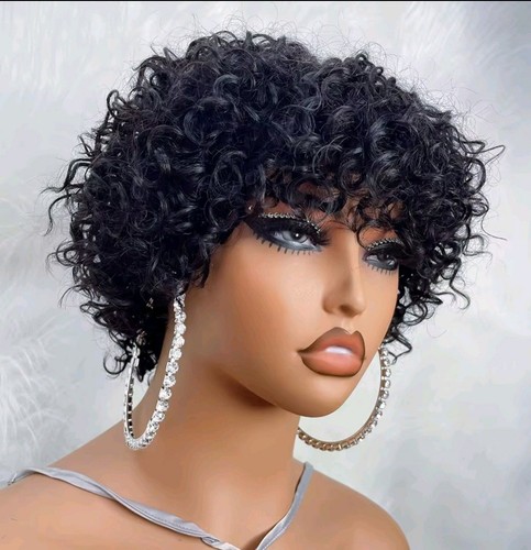 Pixie cut curls wig human - pixie,
